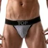 TOF Paris Jockstrap Stripes Push-Up 1 TOF Paris Jockstrap Stripes Push-Up -Fetish bdsm boutique jockstraps stripes pushup noir 01