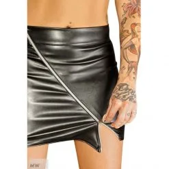 Noir Handmade Mini Jupe Ruler F126 -Fetish bdsm boutique jupe ruler f126 noir handmade 3