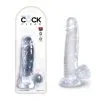 King Cock Gode Ventouse Clear 18 Cm -Fetish bdsm boutique king cock clear gode ventouse 18cm 01