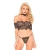 LEG AVENUE Top En Dentelle Avec Tour De Cou Et String 2 LEG AVENUE Top En Dentelle Avec Tour De Cou Et String -Fetish bdsm boutique lace top with choker and thong noir 1