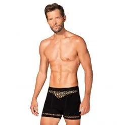 Obsessive Boxer M102 Homme Noir -Fetish bdsm boutique m102 boxer short homme noir 3