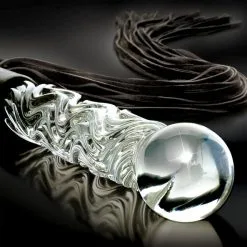 Icicles Martinet Et Gode En Verre N°38 -Fetish bdsm boutique martinet gode icicles no38 04