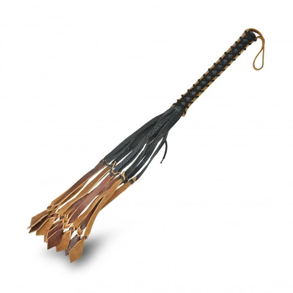 PAIN MEDIEVAL Martinet Médiéval 12 Brins Cuir Tricolore 3 PAIN MEDIEVAL Martinet Médiéval 12 Brins Cuir Tricolore