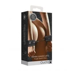 Ouch! Menottes Denim -Fetish bdsm boutique menottes denim ouch noir 05