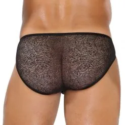 TOF Paris Mini Brief Bulge Lace -Fetish bdsm boutique mini biref bulge lace noir 03