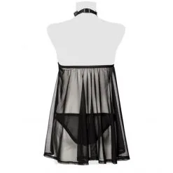 Grey Velvet Négligé N° 20026 -Fetish bdsm boutique neglige n20026 grey velvet 4