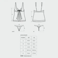 Obsessive Nuisette Ouverte Amanta 7 Obsessive Nuisette Ouverte Amanta -Fetish bdsm boutique nuisette ouverte noir amanta obsessive grille tailles