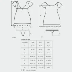 Obsessive Nuisette Sexy Imperia Idilla 7 Obsessive Nuisette Sexy Imperia Idilla -Fetish bdsm boutique obsessive chemise de nuit imperia chemise lingerie taille information