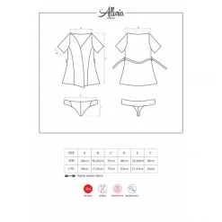 Obsessive Peignoir Déshabillé Alluria -Fetish bdsm boutique peignoir obsessive alluria grille des tailles