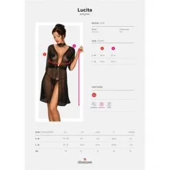 Obsessive Peignoir Lucita 11 Obsessive Peignoir Lucita -Fetish bdsm boutique peignoir lucita noir obsessive 5
