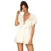Obsessive Peignoir Prima Neve -Fetish bdsm boutique peignoir prima neve blanc obsessive