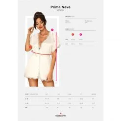 Obsessive Peignoir Prima Neve -Fetish bdsm boutique peignoir prima neve blanc obsessive 3