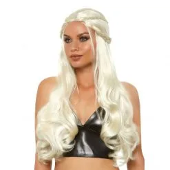 LEG AVENUE Longue Perruque Blonde à Tresses