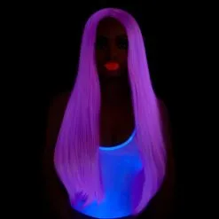 LEG AVENUE Perruque Cheveux Extra Longs Luminescente -Fetish bdsm boutique perruque extra longue luminescente legavenue violet 3
