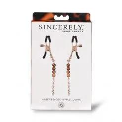 Sportsheets Pinces à Seins Perles Amber -Fetish bdsm boutique pinces a seins perles amber 04
