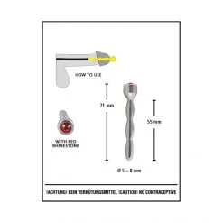 Penisplug Plug Urétral Avec Strass Rouge -Fetish bdsm boutique plug a penis avec strass decorative 06