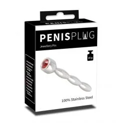 Penisplug Plug Urétral Avec Strass Rouge -Fetish bdsm boutique plug a penis avec strass decorative 07
