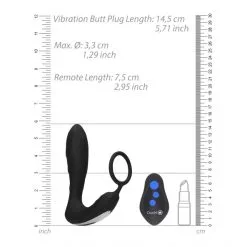 Ouch! Plug Anal Avec Anneau Vibrant Et E-Stim Télécommandé -Fetish bdsm boutique plug anal avec anneau vibrant et e stim telecommande 07