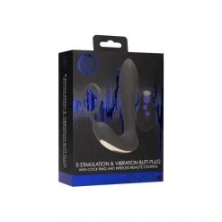 Ouch! Plug Anal Avec Anneau Vibrant Et E-Stim Télécommandé -Fetish bdsm boutique plug anal avec anneau vibrant et e stim telecommande 08