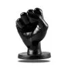 All Black Plug Anal Fist Poing Fermé Incliné 14 Cm
