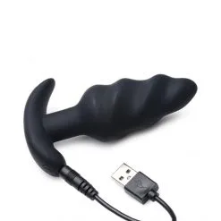 Bang! Plug Anal Vibrant 21X Swirl Télécommandé -Fetish bdsm boutique plug anal vibrant 21x swirl telecommande 06