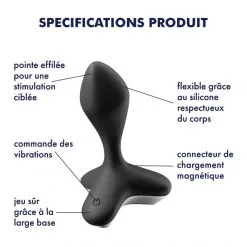 Satisfyer Plug Anal Vibrant Connecté Game Changer -Fetish bdsm boutique plug anal vibrant game changer noir 08