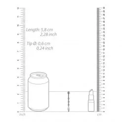 Ouch! Plug Urétral Métallique 3 Perles 58 Mm -Fetish bdsm boutique plug uretral metallique 3 perles 58 mm 6 mm 02