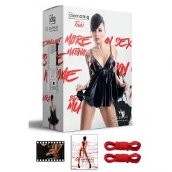 Demoniq Robe Courte Vinyle TSUKI -Fetish bdsm boutique robe jupette vinyle demoniqyukiko shibari pack 7