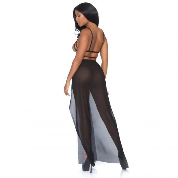 LEG AVENUE Robe Longue à Lanière 4 LEG AVENUE Robe Longue à Lanière – Image 2