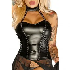 Noir Handmade Robe Longue Gun F139 -Fetish bdsm boutique robe gun f139 noir handmade 5