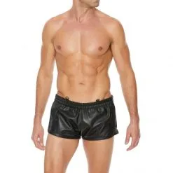 UOMO Short En Cuir Versatile 10 UOMO Short En Cuir Versatile -Fetish bdsm boutique short cuir versatile uomo noir 03