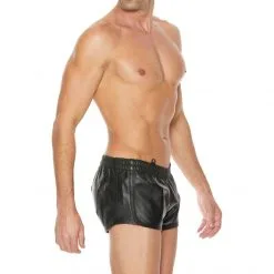 UOMO Short En Cuir Versatile 12 UOMO Short En Cuir Versatile -Fetish bdsm boutique short cuir versatile uomo noir 05