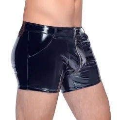 Black Level Short Vinyle Pants -Fetish bdsm boutique short vinyle pants black level 03