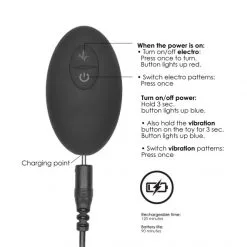 ElectroShock Stimulateur Point-G/Point-P - E-Stim Télécommandé -Fetish bdsm boutique stimulateur point g e stim telecommande 07