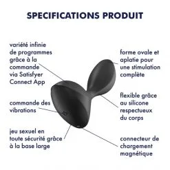 Satisfyer Plug Anal Unisexe Vibrant Sweet Seal -Fetish bdsm boutique stimulateur prostatique vibrant sweet seal 07