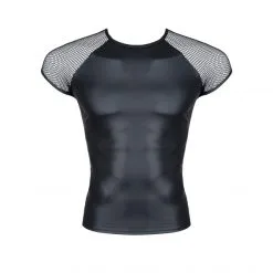 Regnes Fetish Planet Tee-Shirt Wetlook Manches Résilles -Fetish bdsm boutique tee shirt wetlook manches resilles regnes fetish planet 03