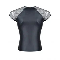 Regnes Fetish Planet Tee-Shirt Wetlook Manches Résilles -Fetish bdsm boutique tee shirt wetlook manches resilles regnes fetish planet 04