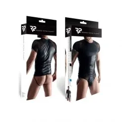 Regnes Fetish Planet Tee-Shirt Wetlook Manches Résilles -Fetish bdsm boutique tee shirt wetlook manches resilles regnes fetish planet 05