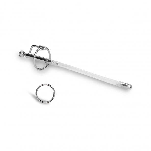 Ouch! Tige à Urètre Souple Avec Anneau De Gland Métallique 205 Mm