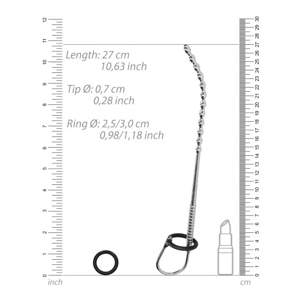 Ouch! Tige à Urètre Courbée Avec Anneau De Gland Silicone 270 Mm – Image 2