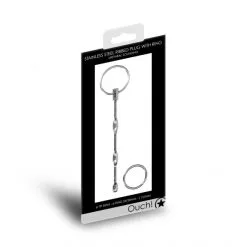 Ouch! Tige à Urètre 2 Olives Anneau Métallique 157 Mm -Fetish bdsm boutique tige a uretre 3 olives anneau metallique 157 mm 03