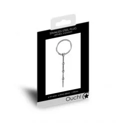 Ouch! Tige à Urètre 3 Perles Anneau Métallique 99 Mm -Fetish bdsm boutique tige a uretre 3 perles anneau metallique 99 mm 03