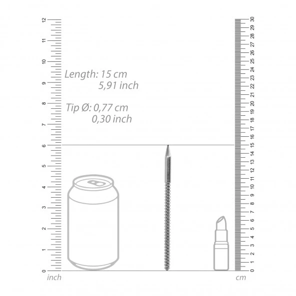 Ouch! Tige à Urètre Nervurée Métallique 150 Mm 4 Ouch! Tige à Urètre Nervurée Métallique 150 Mm – Image 2